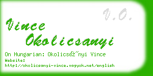 vince okolicsanyi business card